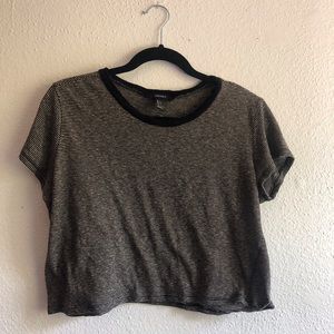 Stripped Short Sleeve Croptop